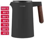 Rychlovarná konvice s regulací teploty 1,5 l NORWOOD, tmavě šedá RK3305