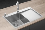Nerezový dřez s odkapem NANO coat levý DNN1045ssl