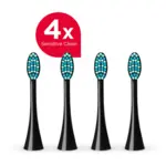 ZK0073 Náhradní hlavice k zubním kartáčkům PERFECT SMILE ZK701x, Sensitive Clean, 4 ks, černé