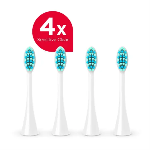 ZK0072 Náhradní hlavice k zubním kartáčkům PERFECT SMILE ZK701x, Sensitive Clean, 4 ks, bílé