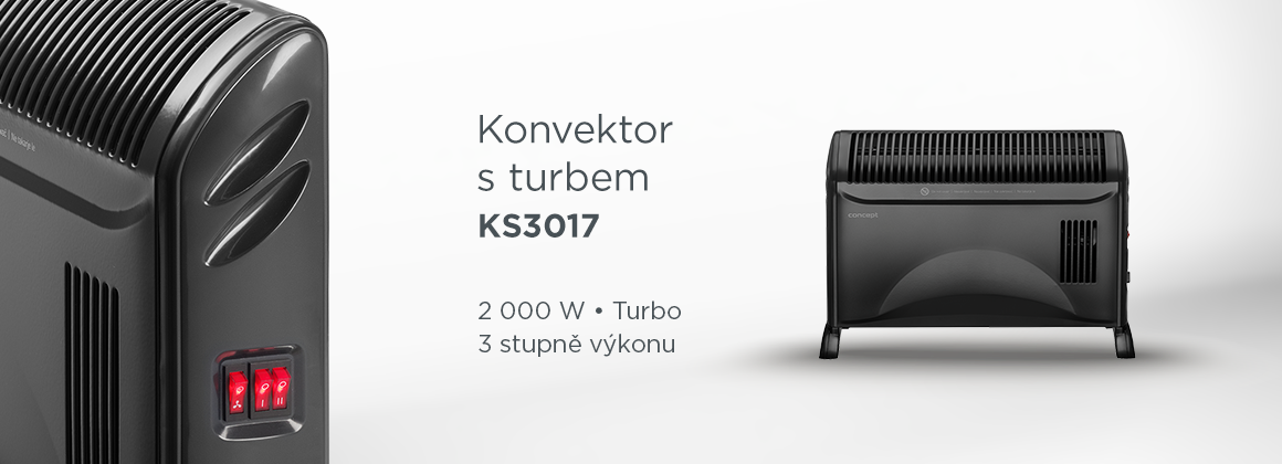 Konvektor s turbem 2000 W Concept KS3017